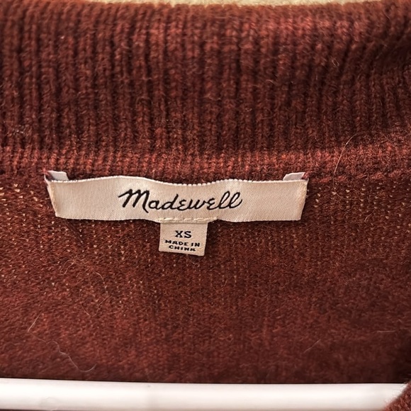 Madewell woman's wool brown/maroon sweater - Picture 5 of 8